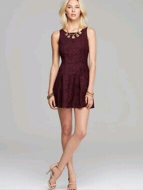 Free People Chenille Zebra Drop Waist Dress
